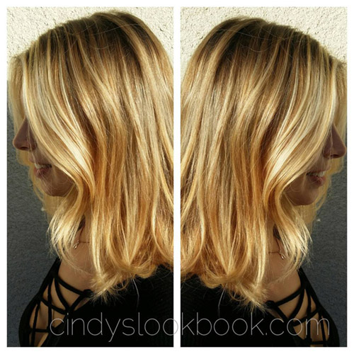 Champagne Balayage! Delicate, soft highlights handpainted!